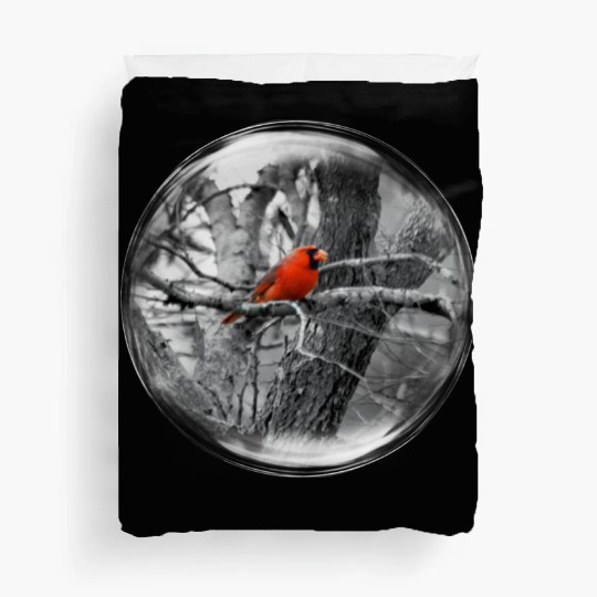 Life in a Bubble Collection -Contrasting Cardinal Duvet Covers