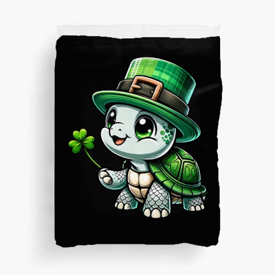 St. Patrick's Turtle Celebration Duvet Covers