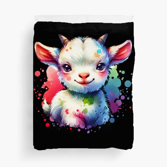 Cute Goat Lover Farm Animal Lamb Enthusiast Design Duvet Covers