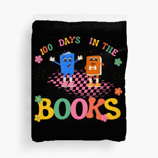 100 Days in the Books Reading Teacher Duvet Covers