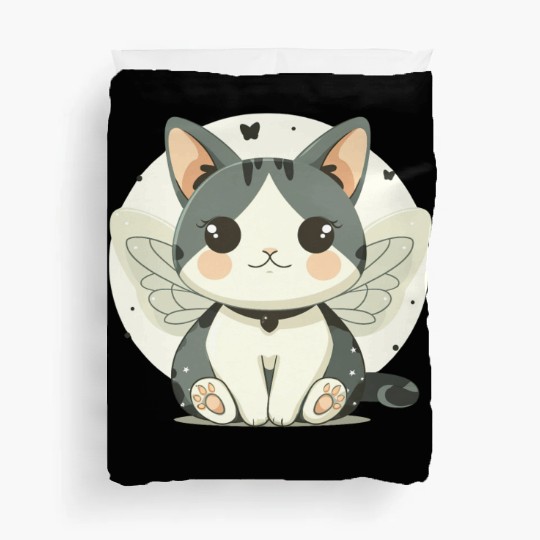Kawaii Cat-Butterfly Duvet Covers
