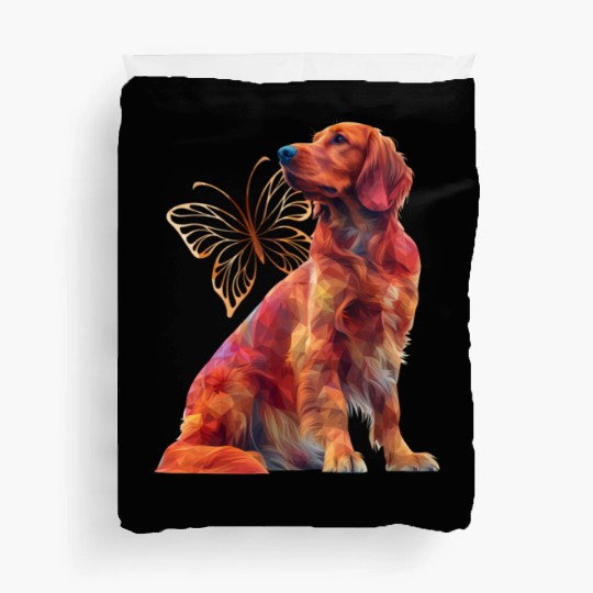 Irish setter Butterfly Duvet Covers