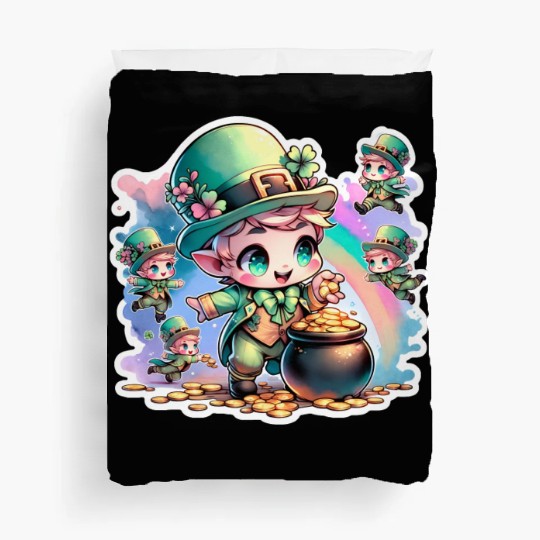Saint Patrick's Day Chibi Leprechauns Duvet Covers