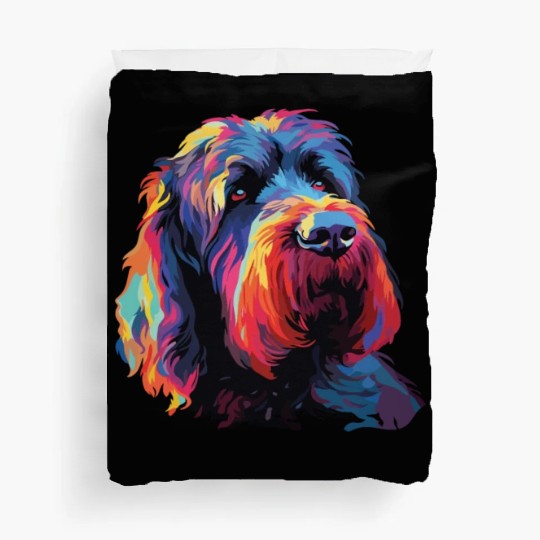 Colorful Russian Black Terrier Duvet Covers