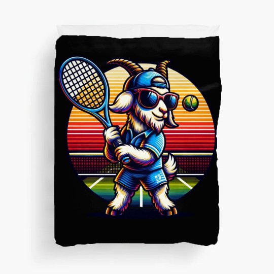 Goat Tennis Player Unique Sport Design Duvet Covers
