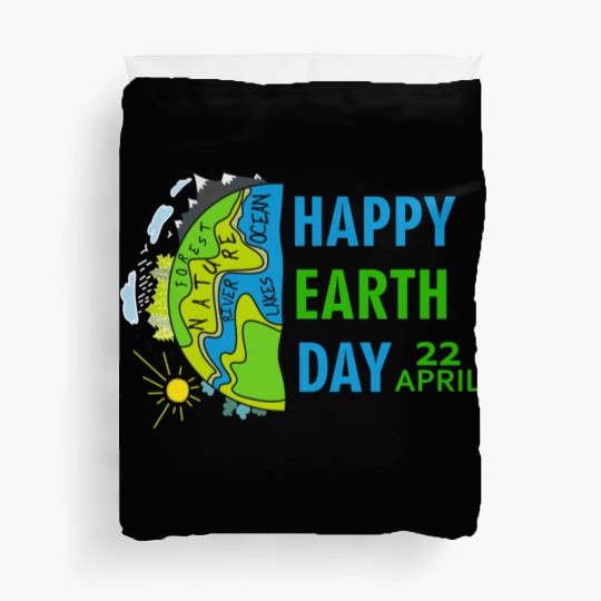 happy earth day april 22 Duvet Covers