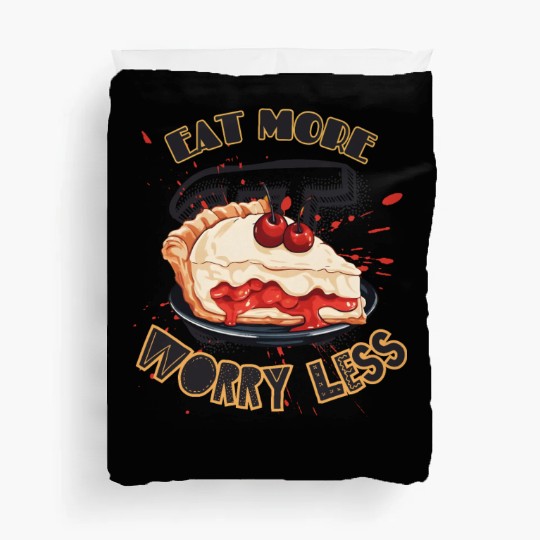pi day eat more worry less happy pi day lover Duvet Covers