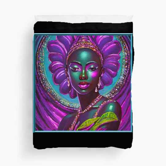 African Goddess Violet Nurturing Me - 1 Duvet Covers