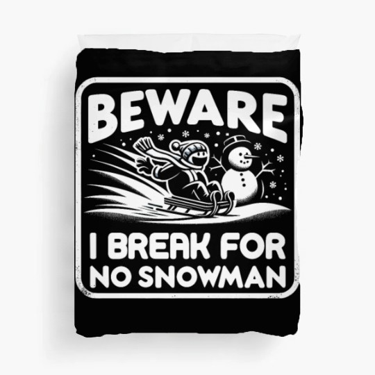 Sledding Snow Sled Winter Sport Winter Outdood Duvet Covers