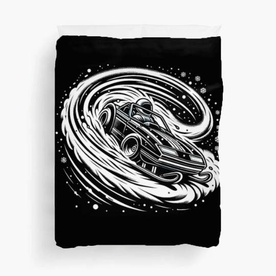 Sledding Snow Sled Winter Sport Winter Outdood Duvet Covers