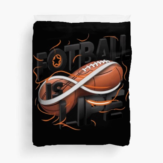 "Eternal Passion: Football is Life" Duvet Covers