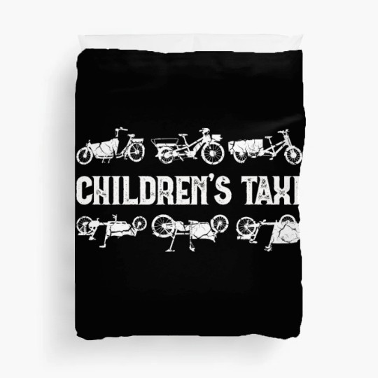 Childrens Taxi Cargo Bicycle Cargobike Duvet Covers
