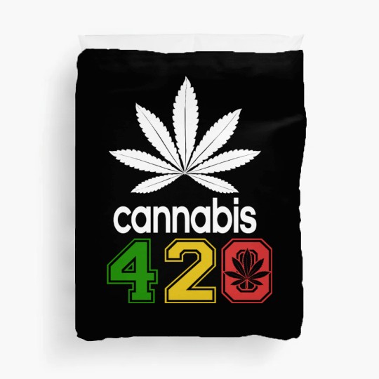 Humorous 420 Authentic Herb Weed Marijuana Design Duvet Covers