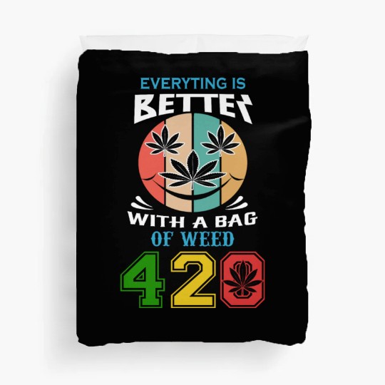 Comic 420 Better Herb Weed Marijuana Design Duvet Covers