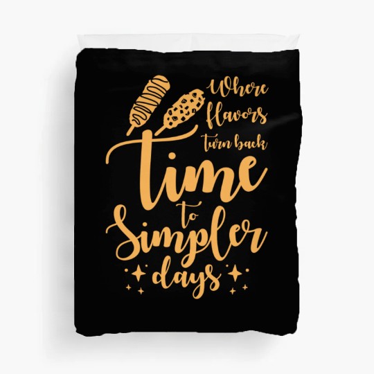 Time to Simpler Days Corn Dog Nostalgia Duvet Covers