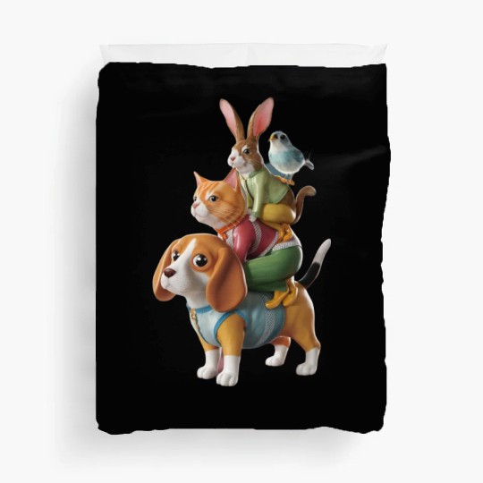 "Pawsitively Adored: Embracing Love for All Pets" Duvet Covers