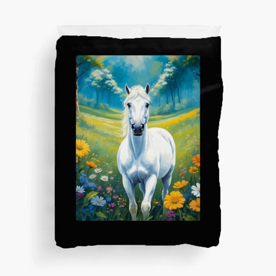 White horse Duvet Covers
