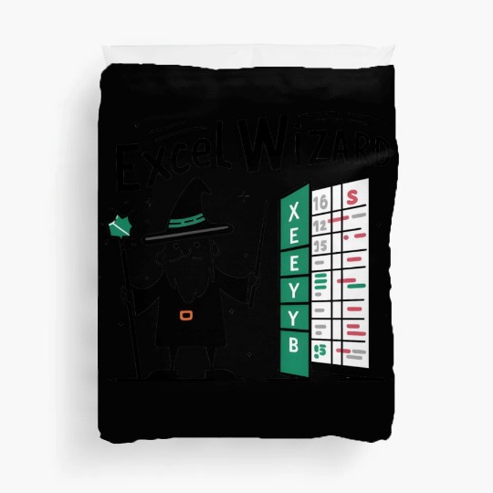 excel wizard funny accountant bookkeepers gift Duvet Covers
