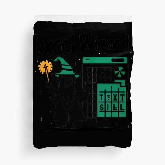 excel wizard funny accountant and bookkeeper gift Duvet Covers