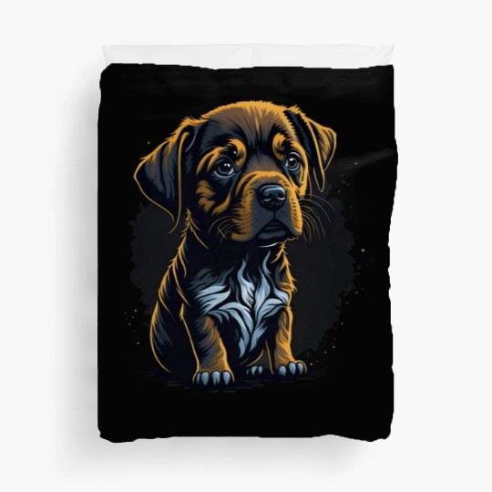 sad dog Duvet Covers