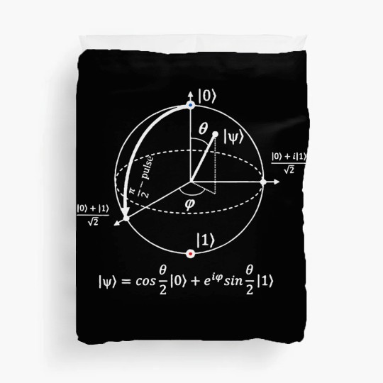 bloch sphere quantum information physics science Duvet Covers