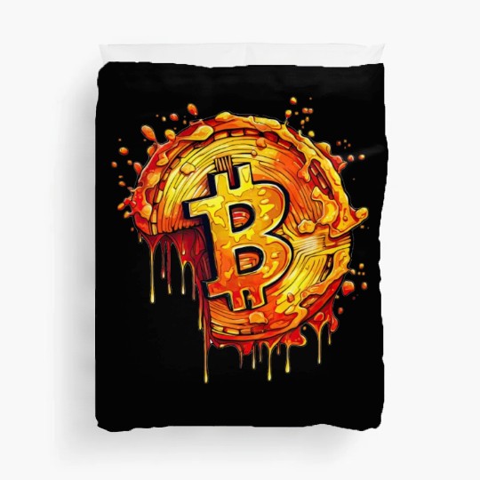 Bitcoin Pizza Day Funny Crypto Currency Trading Duvet Covers