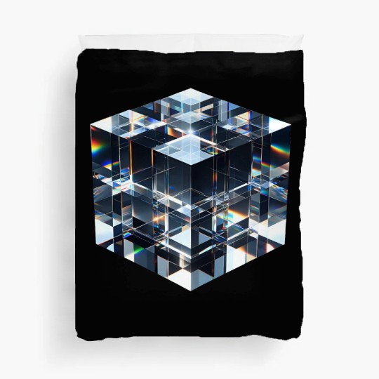 Abstract Crystal Cubes Duvet Covers