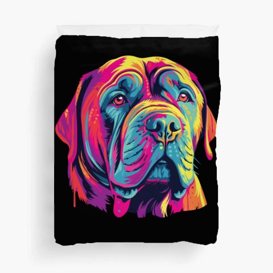Watercolor Colorful Neapolitan Mastiff Duvet Covers