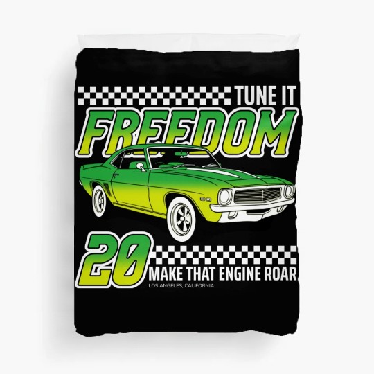 Racing OLD car illustrated | muscle car Duvet Covers