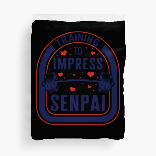 Training To Impress Senpai Gym Anime Duvet Covers