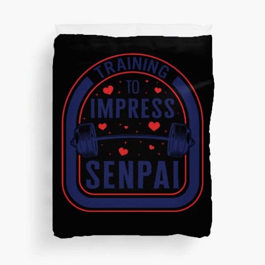 Training To Impress Senpai Gym Anime Duvet Covers