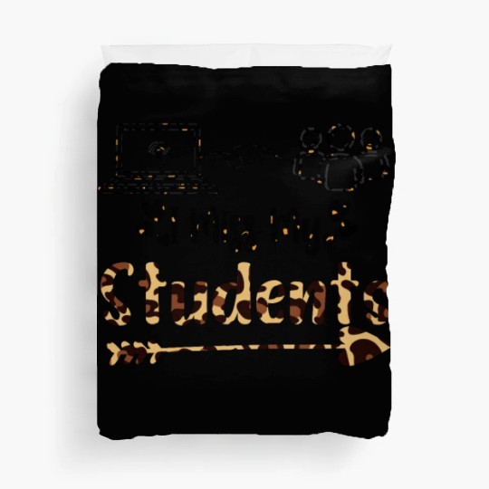 I Miss My Students Leopard Print Teacher Duvet Covers