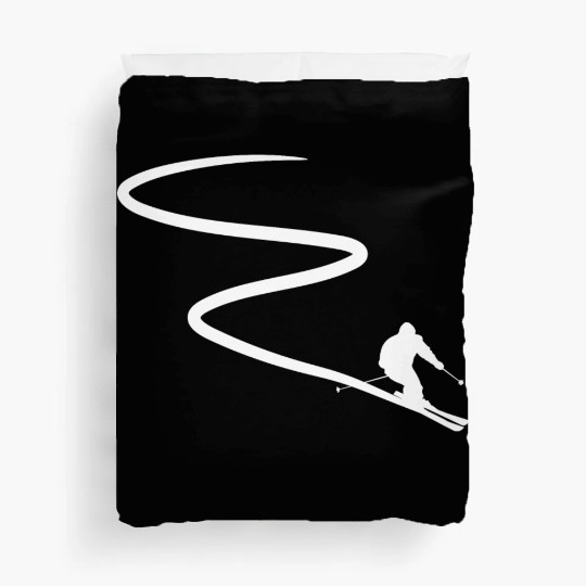 Skiing Mountains Winter sports Nature Duvet Covers