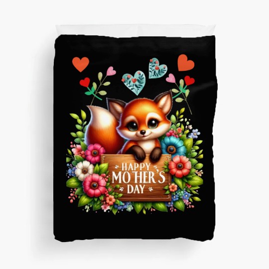 Happy Mothers Day Baby Fox Duvet Covers