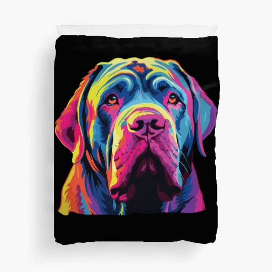 Watercolor Colorful Neapolitan Mastiff Duvet Covers