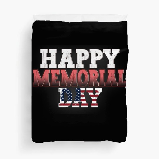 Patriotic Memorial Day Flag Design Duvet Covers