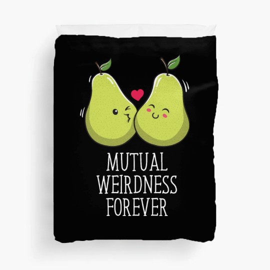Mutual Weirdness Forever Wedding Nerd Bride and Gr Duvet Covers