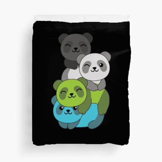 Quiosexual Flag Pride Lgbtq Cute Panda Duvet Covers