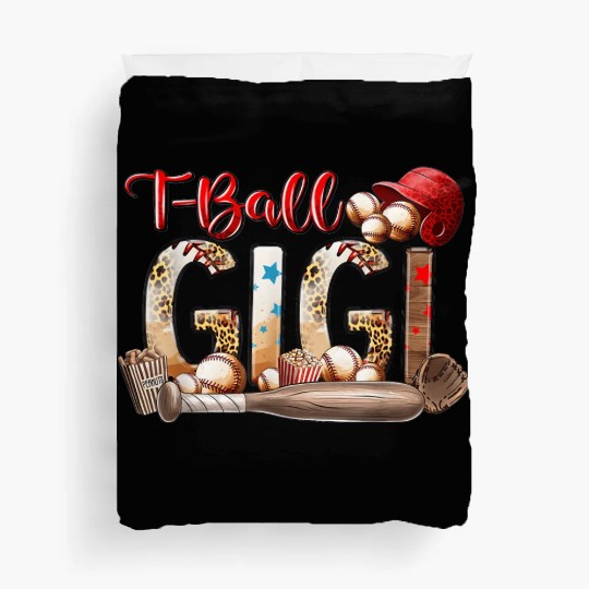 Leopard T-ball Gigi For Baseball Lover Duvet Covers