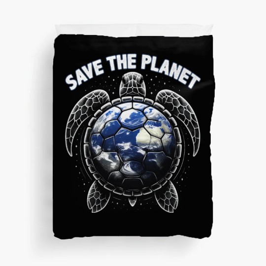 Save The Planet Turtle Environment Ocean Earth Day Duvet Covers