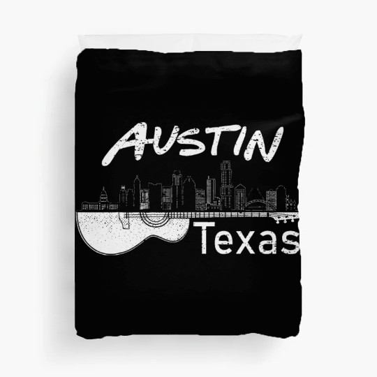 Austin Texas Souvenir Guitar Music Lover Duvet Covers