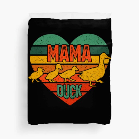 Mama Duck 3 Ducklings Duck Mom Mother's Day Duvet Covers