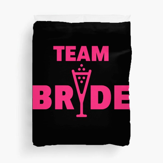 Team Bride Bubbly (Hen Night Bachelorette Party P) Duvet Covers