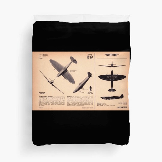 Spitfire Recognition Sheet Duvet Covers