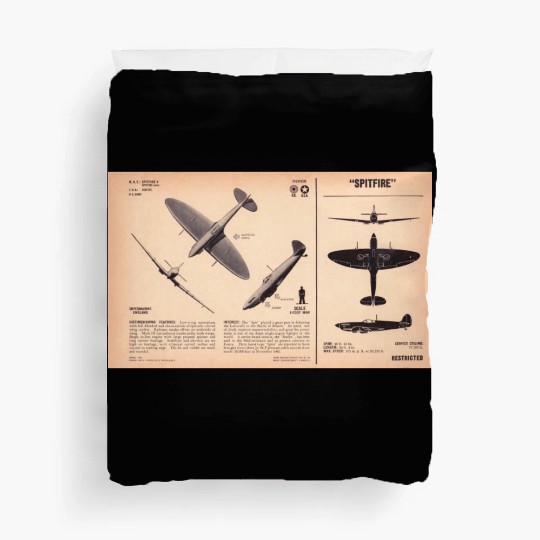 Spitfire Recognition Sheet Duvet Covers