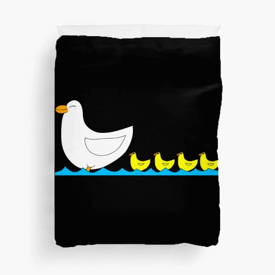 Duck with ducklings Duvet Covers