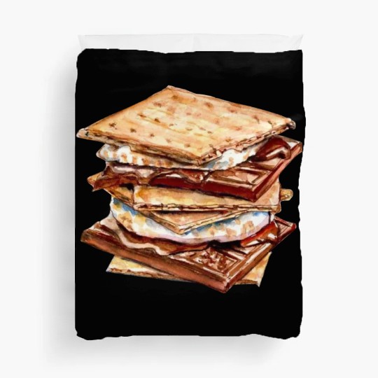 Graham Crackers Chocolate Marshmallow Smores Duvet Covers