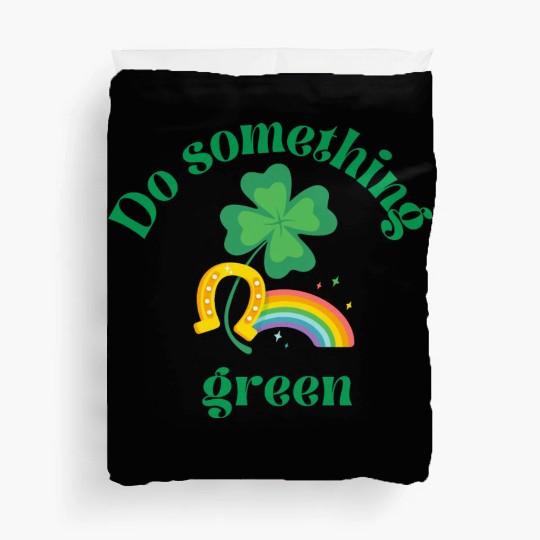 Do something green rainbow Duvet Covers