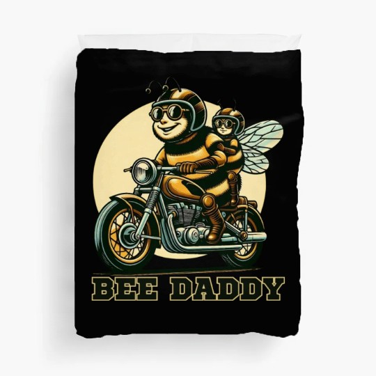 bee daddy bee father first sons super hero Duvet Covers