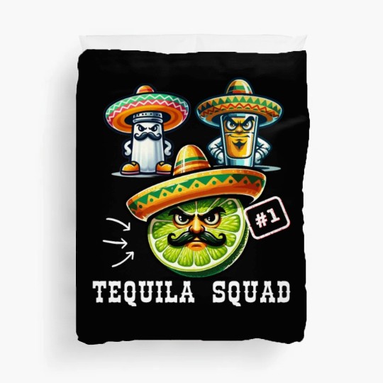 Cinco De Mayo Fiesta Tequila Squad Lime Number One Duvet Covers